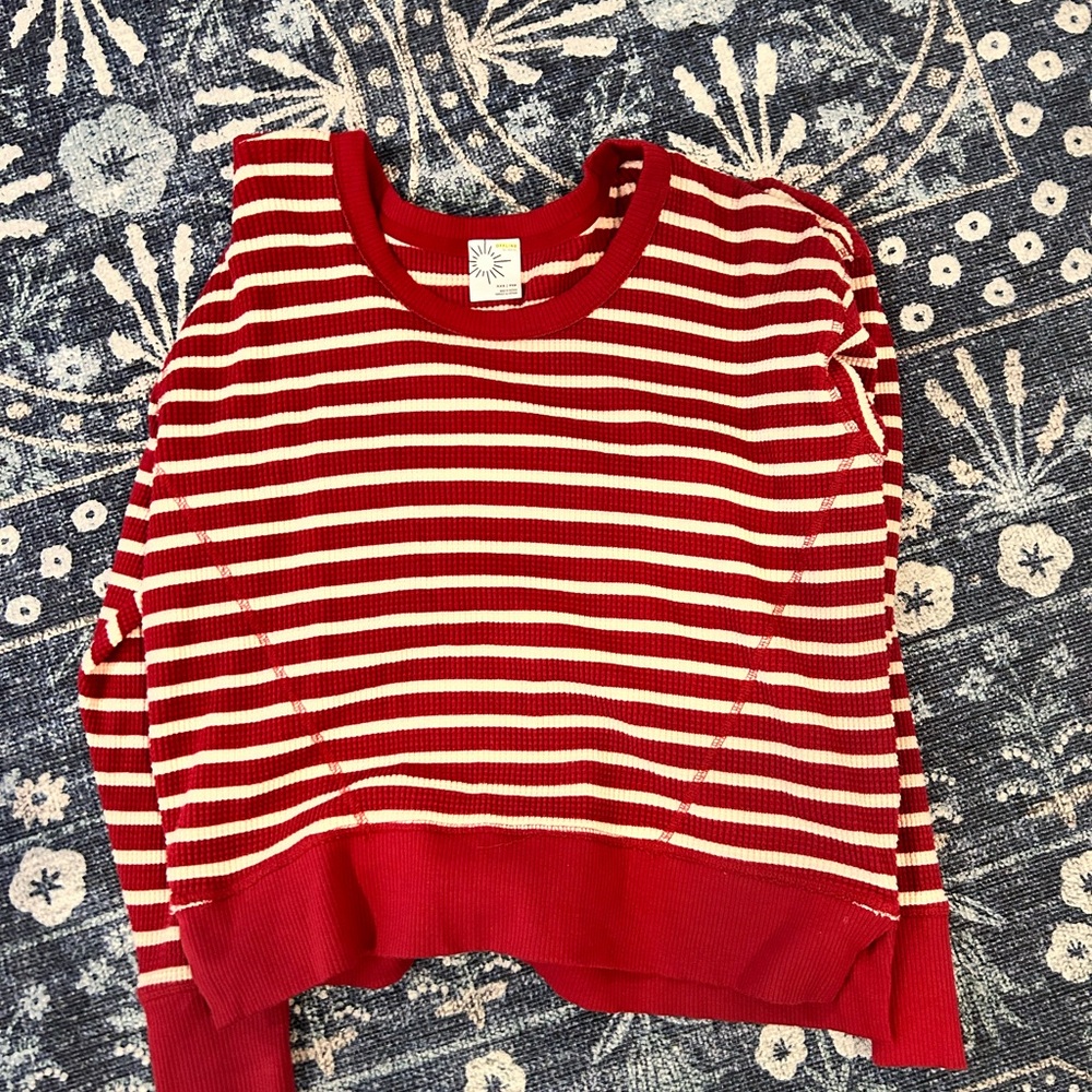 Aerie - Offline Striped Red Sweater